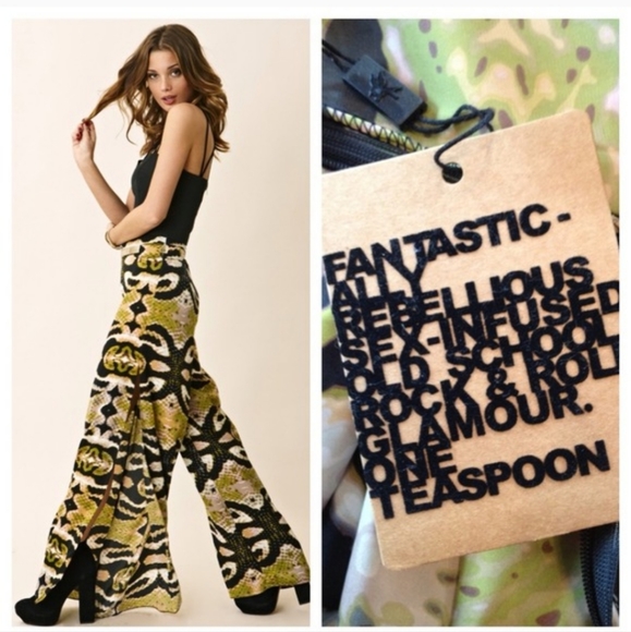 One Teaspoon Taipan pants High Waisted flowy - Picture 8 of 8